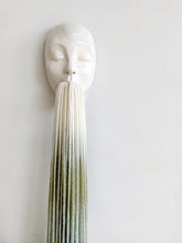 Load image into Gallery viewer, Clay and fiber art - Minimal Face Tassel - green