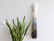 Load image into Gallery viewer, Clay and fiber art - Minimal Face Tassel - blue