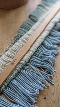 Load image into Gallery viewer, Dip dyed macrame wall hanging, large fiber art, abstract wall art, dip dye tapestry, yarn wall art, woven wall hanging, wool art