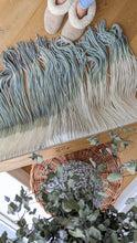 Load image into Gallery viewer, Dip dyed macrame wall hanging, large fiber art, abstract wall art, dip dye tapestry, yarn wall art, woven wall hanging, wool art