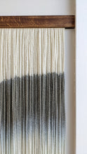 Load image into Gallery viewer, Dip dyed wall hanging, contemporary wall decor, fiber art, modern yarn decoration, above bed, large design art, dining room wall art