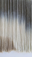 Load image into Gallery viewer, Dip dyed wall hanging, contemporary wall decor, fiber art, modern yarn decoration, above bed, large design art, dining room wall art