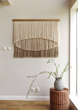 Load image into Gallery viewer, tapestry, large dip dye wall hanging, yarn art, boho yarn wall hanging, woven wall art, dyed yarn wall hanging, minimalist fiber art