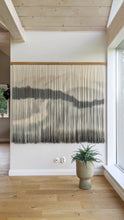 Load image into Gallery viewer, Fiber art, Denali wall hanging, dip dye tapestry, yarn wall hanging, dip dye yarn art, nursery decor, dip dyed wall hanging