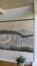 Load image into Gallery viewer, Fiber art, Denali wall hanging, dip dye tapestry, yarn wall hanging, dip dye yarn art, nursery decor, dip dyed wall hanging