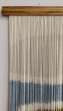 Load image into Gallery viewer, Large fiber art, dip dye wall hanging, wool tapestry, minimalist yarn art, yarn wall hanging, woven wall art, dyed yarn wall hanging