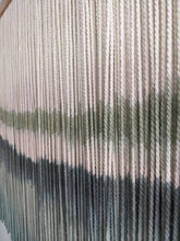 Load image into Gallery viewer, Dip dye fiber art, large boho wall hanging, contemporary wall art, hand dyed tapestry, yarn decor, neutral home decoration