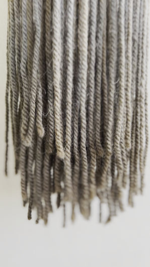 Large dip dye wall tassel, ceramic face wall decor, minimalist soft wall sculpture, contemporary wall hanging, fiber art object
