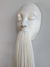 Load image into Gallery viewer, Clay and fiber art - Minimal Face Tassel - beige
