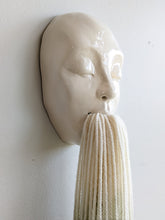 Load image into Gallery viewer, Clay and fiber art - Minimal Face Tassel - blue
