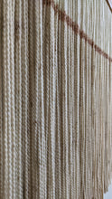 Load image into Gallery viewer, Minimalist fiber art, dip dye wall hanging, grey tapestry, yarn art, yarn wall decor, woven wall art, dyed yarn wall hanging, wool painting.
