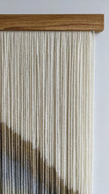 Load image into Gallery viewer, Large boho fiber art, dip dye wall hanging, wool tapestry, minimalist yarn art, yarn wall hanging, woven wall art, dyed yarn wall hanging
