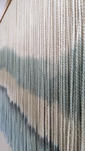 Load image into Gallery viewer, Dip dyed macrame wall hanging, large fiber art, abstract wall art, dip dye tapestry, yarn wall art, woven wall hanging, wool art
