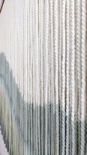 Load image into Gallery viewer, Dip dye fiber art, large boho wall hanging, contemporary wall art, hand dyed tapestry, yarn decor, neutral home decoration
