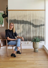 Load image into Gallery viewer, Fiber art, Denali wall hanging, dip dye tapestry, yarn wall hanging, dip dye yarn art, nursery decor, dip dyed wall hanging
