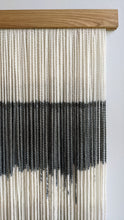 Load image into Gallery viewer, Large fiber art, dip dye wall hanging, wool tapestry, minimalist yarn art, yarn wall hanging, woven wall art, dyed yarn wall hanging
