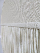 Load image into Gallery viewer, Round macrame wall hanging, circle boho fiber art, circular wool tapestry, round wall decor, large circular wall art, natural tapestry
