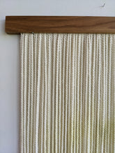 Load image into Gallery viewer, Dip dye fiber art, large boho wall hanging, contemporary wall art, hand dyed tapestry, yarn decor, neutral home decoration
