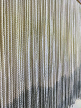 Load image into Gallery viewer, Dip dye fiber art, large boho wall hanging, contemporary wall art, hand dyed tapestry, yarn decor, neutral home decoration
