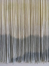 Load image into Gallery viewer, Dip dye fiber art, large boho wall hanging, contemporary wall art, hand dyed tapestry, yarn decor, neutral home decoration

