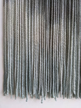 Load image into Gallery viewer, Dip dye fiber art, large boho wall hanging, contemporary wall art, hand dyed tapestry, yarn decor, neutral home decoration
